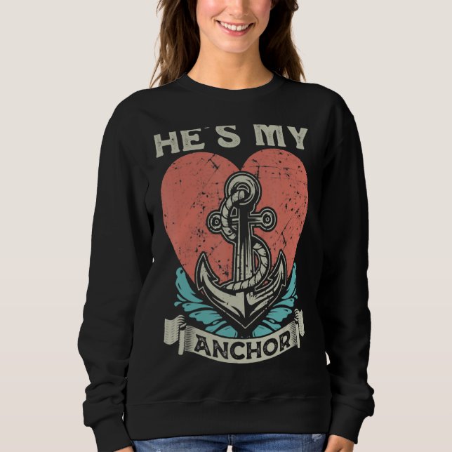 Sudadera Es mi Ancla, Anchor Nautical Sailing Valentine (Anverso)