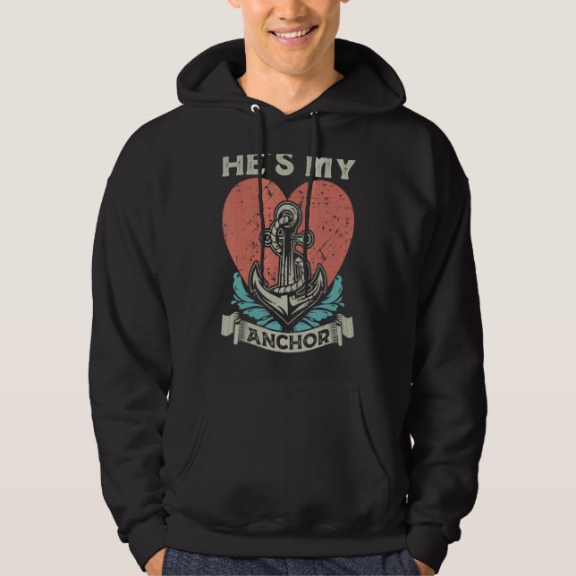 Sudadera Es mi Ancla, Anchor Nautical Sailing Valentine (Anverso)