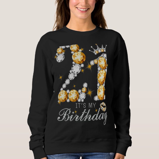 Sudadera Es mi bebé de 21 años (Anverso)