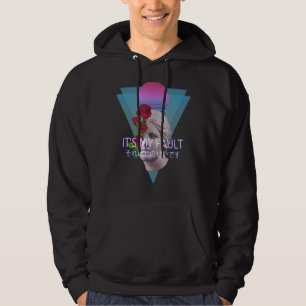 Sudadera Es mi culpa la luna púrpura de Vaporwave estético 