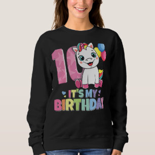 Sudadera Es mi cumpleaños 10 Chica de cumpleaños 10 años Un