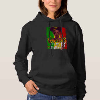 Sudadera Es mi cumpleaños número 18, Melanin negro de 18 añ