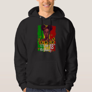 Sudadera Es mi cumpleaños número 18, Melanin negro de 18 añ