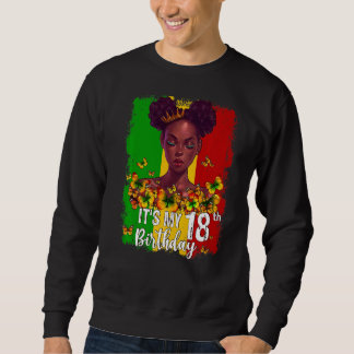 Sudadera Es mi cumpleaños número 18, Melanin negro de 18 añ