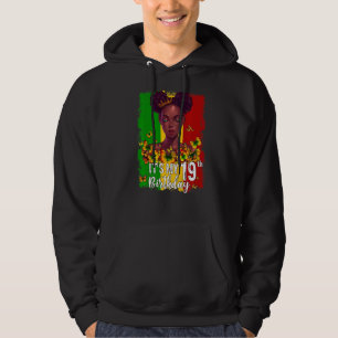 Sudadera Es mi cumpleaños número 19, Melanin negro de 19 añ