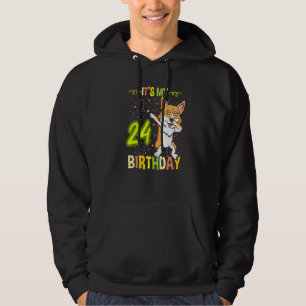 Sudadera Es mi cumpleaños número 24 Dabbing Corgi