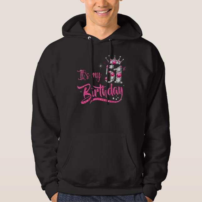 Sudadera Es mi cumpleaños número 51, un diamante rosado de  (Anverso)