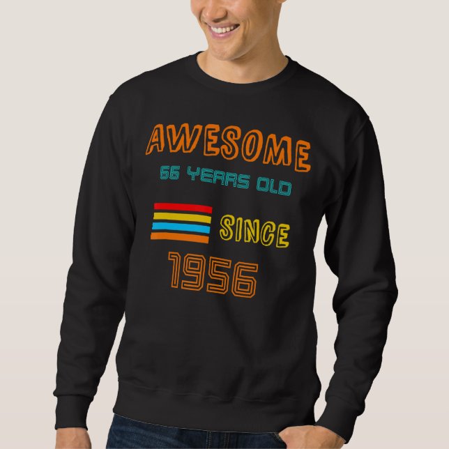 Sudadera Es mi cumpleaños número 66 desde 1956 para hombres (Anverso)