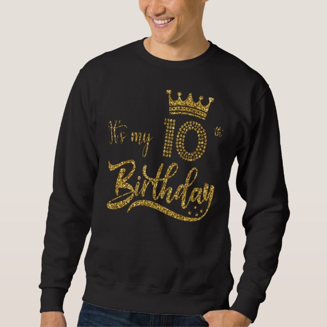 Sudadera Es mi décima cutis de cumpleaños, mujeres de 10 añ (Anverso)