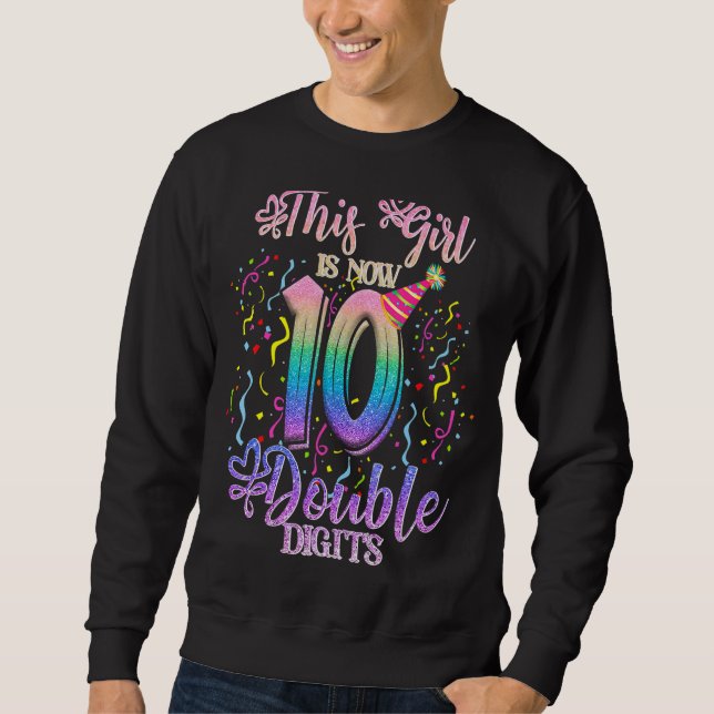 Sudadera Es mi décimo cumpleaños, este Chica ya tiene 10 añ (Anverso)