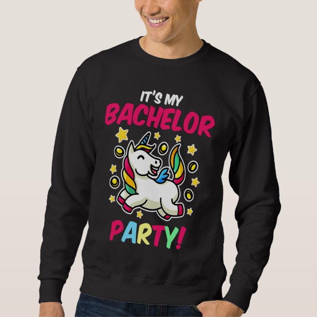 Sudadera Es Mi Fiesta de Despedida de Soltero Unicornio Fie (Anverso)