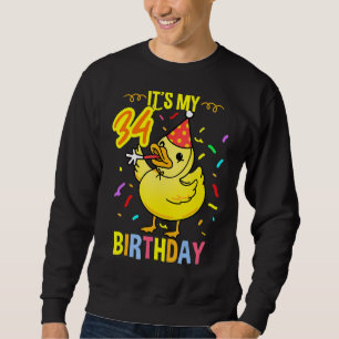 Sudadera Es mi pato de cumpleaños número 34