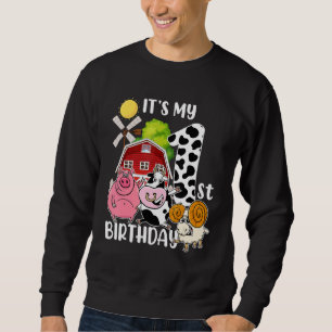 Sudadera Es mi primer Chica de cumpleaños Anima, una granja