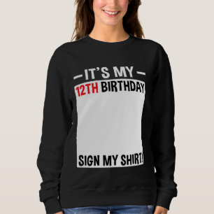 Sudadera Es mi Rótulo de cumpleaños número 12 mi camiseta d