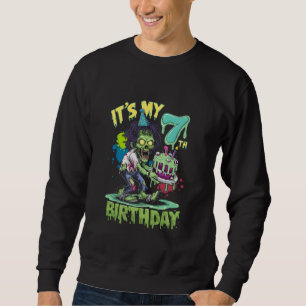 Sudadera Es mi séptimo cumpleaños Horror Amante Zombie 7 Añ