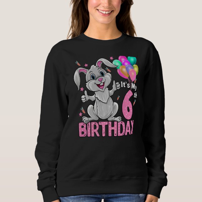 Sudadera Es mi sexto cumpleaños 6 años O (Anverso)