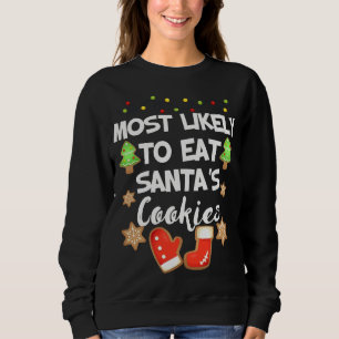 Sudadera Es muy probable que coma las galletas de Santa Coo