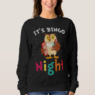 Sudadera Es Noche de Bingo  Bingo de Búho Adorable
