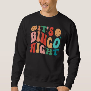 Sudadera Es Noche de Bingo Retro Divertido Bingo Abuela Día