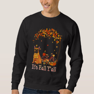 Sudadera Es Otoño Chicos Bulldog Francés Bicicleta Pumpkin