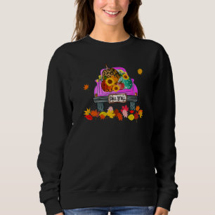 Sudadera Es Otoño Todos Camión de Calabaza Estampado de Leo