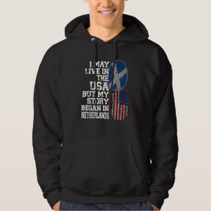 Sudadera Es posible que viva en EE. UU. pero mi historia en