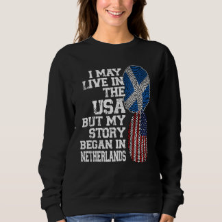 Sudadera Es posible que viva en EE. UU. pero mi historia en