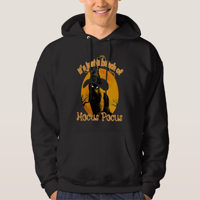 Sudadera Es solo un montón de Hocus Pocus  Gato Disfraz de  (Anverso)