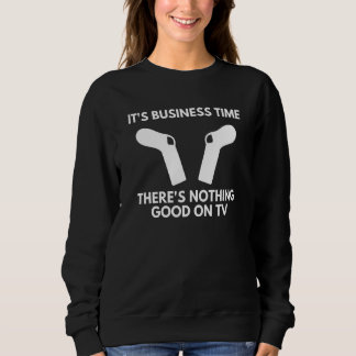 Sudadera Es tiempo de negocios que no agita nada en televis