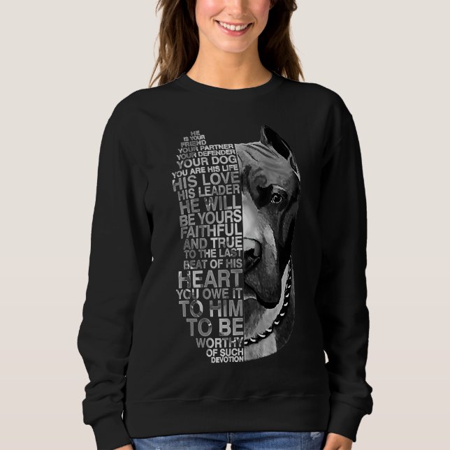 Sudadera Es Tu Amigo Tu Pareja Tu Perro Pitbull Pe (Anverso)