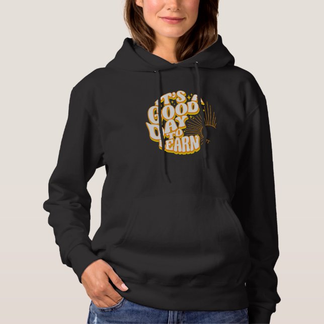 Sudadera Es Un Buen Día Para Aprender Retro Divertido Genia (Anverso)