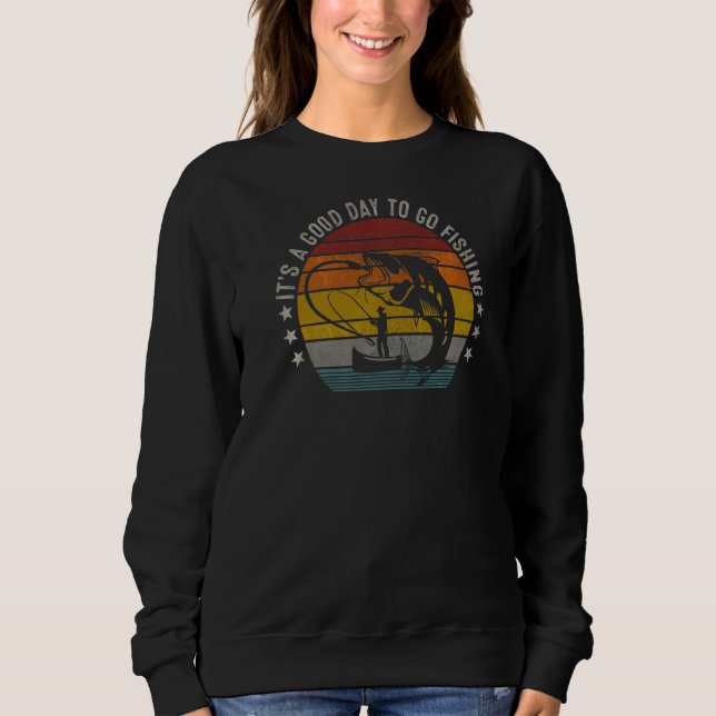 Sudadera Es un buen día para ir a pescar pescadores R (Anverso)