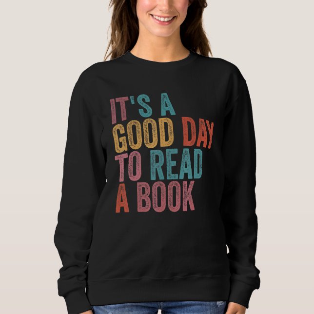 Sudadera Es un buen día para leer el libro Bookworm (Anverso)