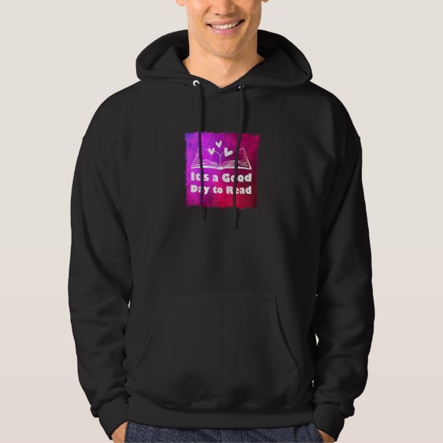 Sudadera Es un buen día para leer el libro de lectura (Anverso)
