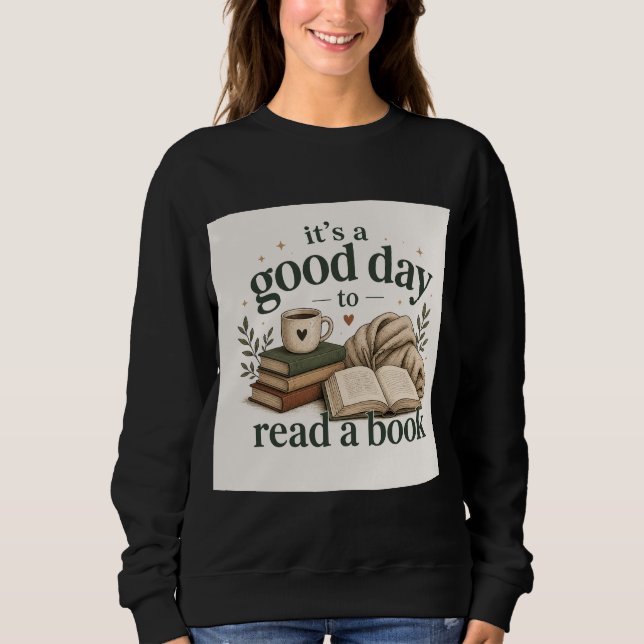 Sudadera Es un buen día para leer un libro (Anverso)
