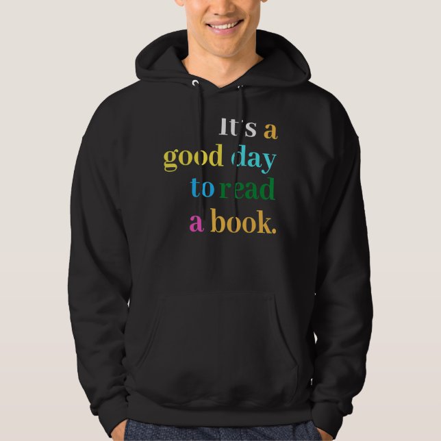 Sudadera Es un buen día para leer un libro (Anverso)