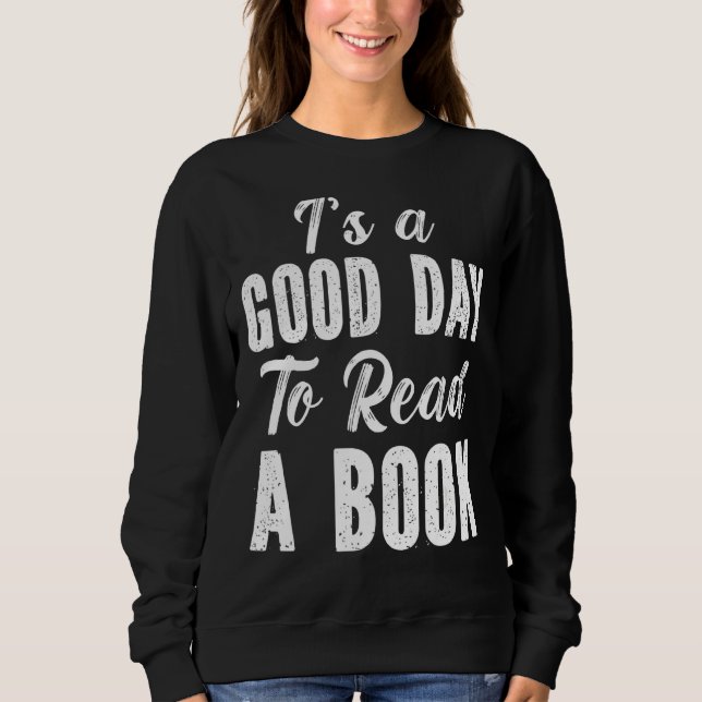 Sudadera Es un buen día para leer un libro (Anverso)