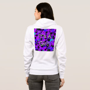 Sudadera ¡Es un Chica! Estrellas moradas