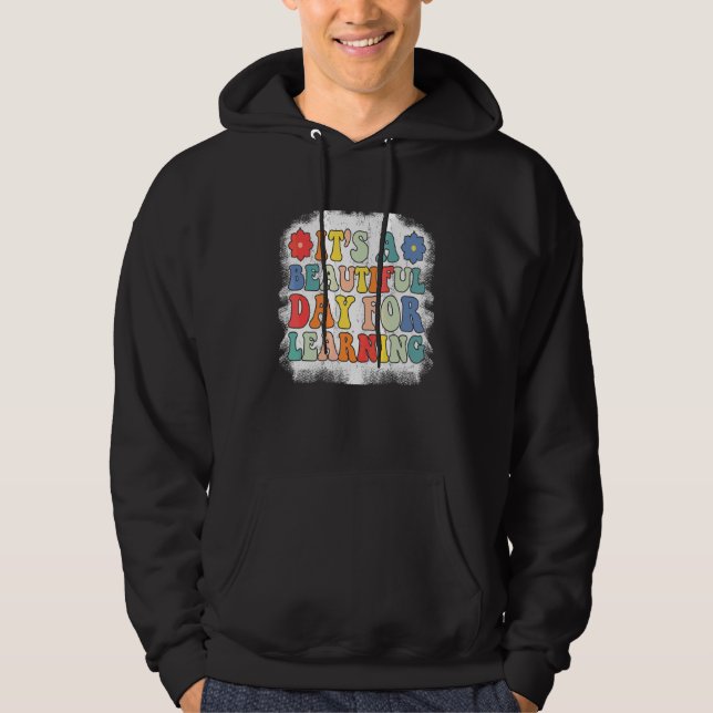 Sudadera Es un hermoso día para aprender Profesor Retro Esp (Anverso)