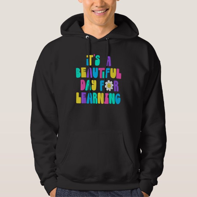 Sudadera Es Un Hermoso Día Para Aprender Retro Profesor Est (Anverso)