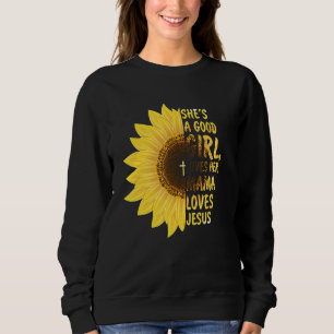 Sudadera Es una buena Chica ama a su mamá ama a Jesús Sunfl
