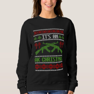 Sudadera Es una cacería de Navidades astutos con arma de fu