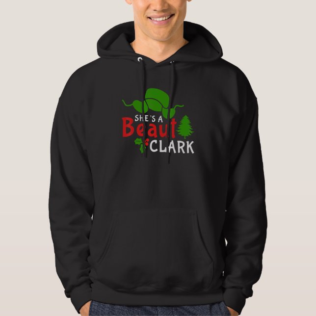 Sudadera Es Una Familia Feliz De Navidades Claros Y Feo (Anverso)