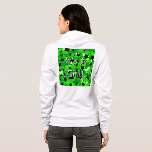 Sudadera Es Una Niña! Estrellas En Verdes