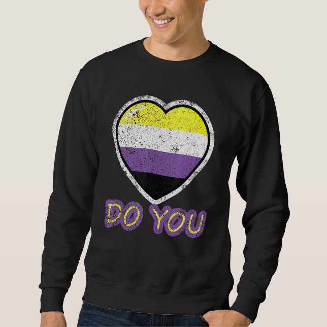 Sudadera ¿Es usted un inmoralidad del orgullo no binario de (Anverso)
