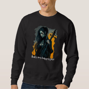 Sudadera Esa es mi cara feliz de miércoles estilo gótico