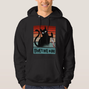 Sudadera Esa no es mía, gato inocente con tarjeta postal de
