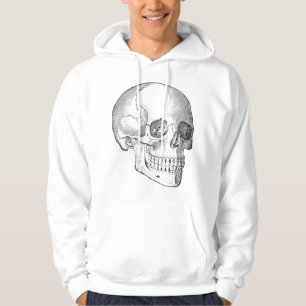 Sudadera Esbozo de artista de cráneo vintage de anatomía mé