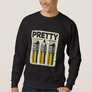 Sudadera Esbozo de bonito Artista Pencillos Esbozo Pai de E