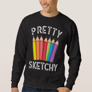Sudadera Esbozo de bonito Lápiz Artista de Arte Creativo A